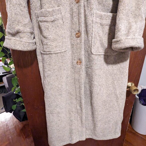 Full length vintage hooded teddy coat (size L) - Picture 4 of 7